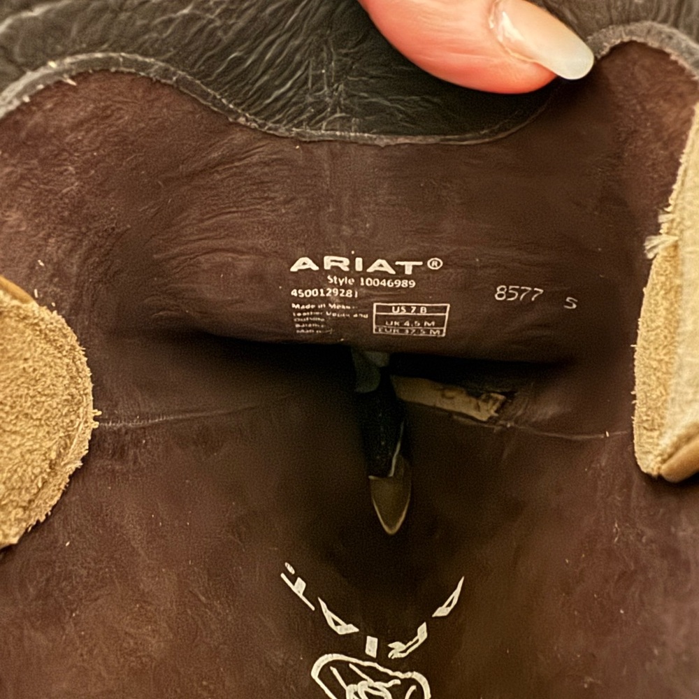 Ariat Brown Tall Western Heeled Boots - Picture 11 of 11
